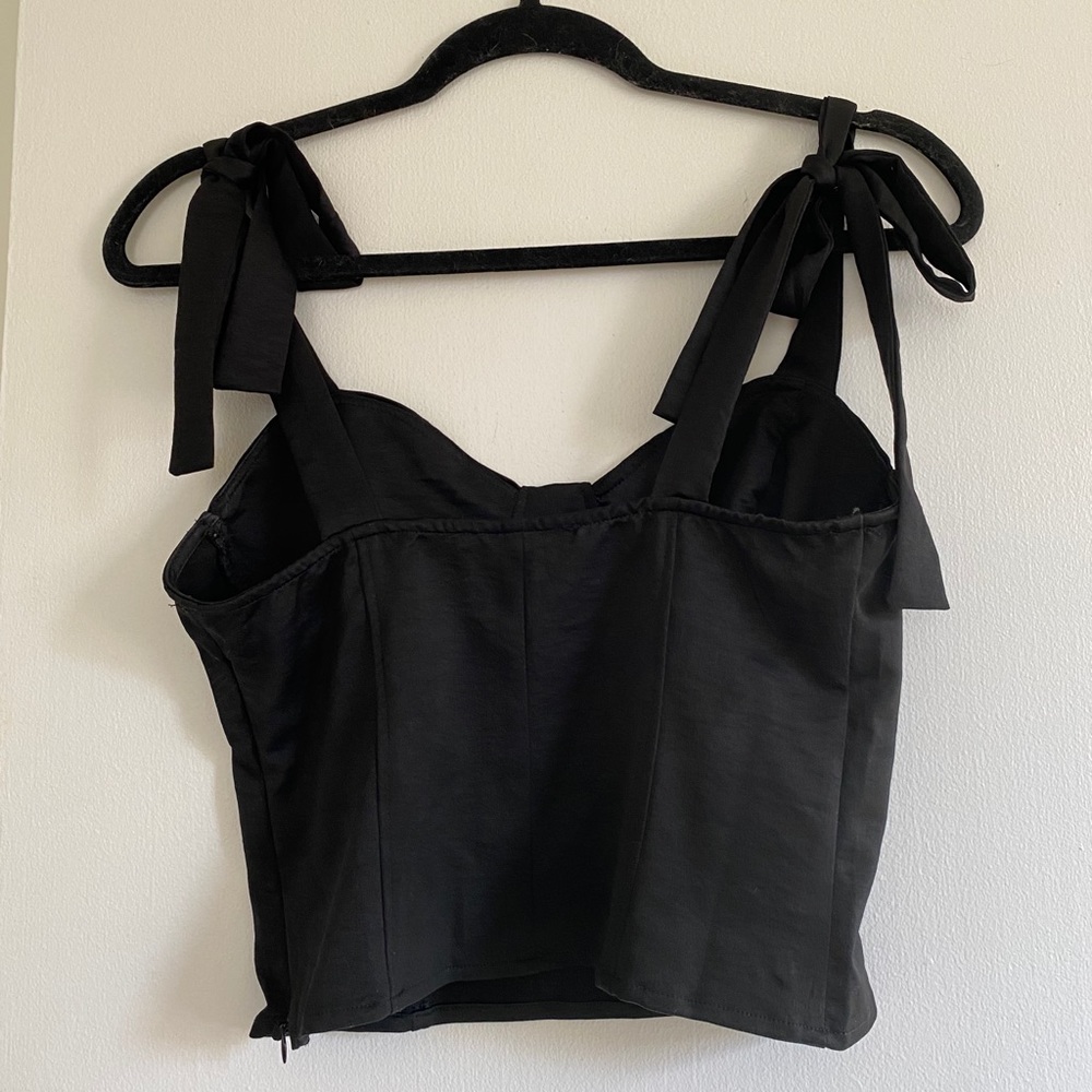 Faux satin tank top